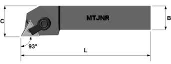 Drehhalter MTJNL2525 M16 links für TNM.1604